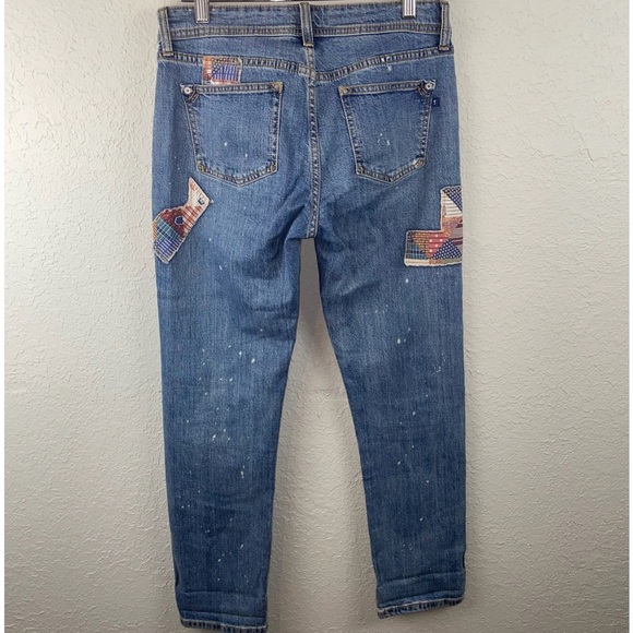 Pilcro and the Letterpress Slim Boyfriend Quilted Patchwork Jeans‎ - Picture 3 of 14